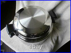 NOS Amway Queen Cookware 6 Qt Dutch Oven with Senior Dome Lid Stainless Steel NEW
