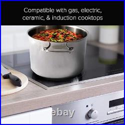 NUWAVE Designs-Tri-Ply 18/10 Entire Stainless Steel Stockpot With Lid Commerc