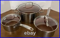NUWAVE Perfect Green Pots Duralon/Copper (6 Pce Set) 1.5 Qt, 2 Qt, 5.5 Qt