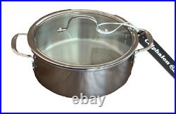 NWT Calphalon Stainless Steel 5Qt Covered Dutch Oven Stock Pot & Lid 4.7L 8785