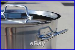 New 200 QT 18/10 Stainless Steel Stock Pot Home Brew Kettle with Triply Bottom
