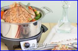 New 360 Cookware 4 Quart Stainless Steel Stock Pot With Cover / Slow Cooker