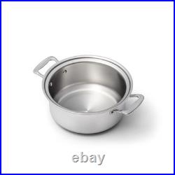 New 360 Cookware Stainless Steel 4 Quart Stockpot With Cover