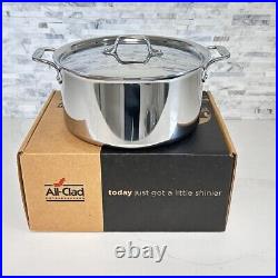 New All-Clad 8-Qt 4408 SS Tri-Ply 8-qt Stock Pot with lid