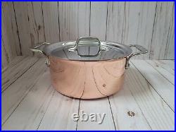New All Clad C2 Copper 3 qt Holiday Collection Soup Pot with Lid in Box