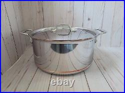 New All Clad Copper Core 8 qt 5-ply Polished Stainless Steel Stockpot with Lid