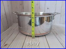 New All Clad Copper Core 8 qt 5-ply Polished Stainless Steel Stockpot with Lid