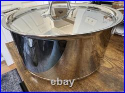 New All Clad Copper Core 8 qt Polished 5-ply Stainless Steel Stockpot with Lid