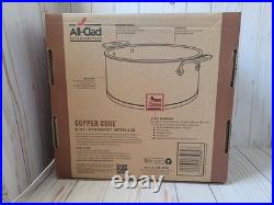 New All Clad Copper Core 8 qt Polished Stainless Steel Stockpot with Lid in Box