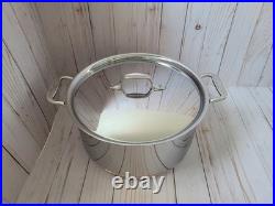 New All Clad Copper Core 8 qt Polished Stainless Steel Stockpot with Lid in Box