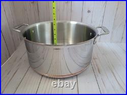 New All Clad Copper Core 8 qt Polished Stainless Steel Stockpot with Lid in Box