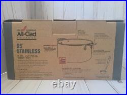 New All Clad D5 6 qt Polished Stainless Steel Ultimate Soup Pot & Ladle in Box