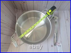 New All Clad D5 6 qt Polished Stainless Steel Ultimate Soup Pot & Ladle in Box
