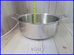 New All Clad D5 6 qt Polished Stainless Steel Ultimate Soup Pot & Ladle in Box