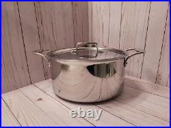 New All Clad D5 8 qt Polished 5-ply Bonded Stainless Steel Stockpot with Lid