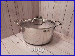 New All Clad D5 8 qt Polished 5-ply Bonded Stainless Steel Stockpot with Lid