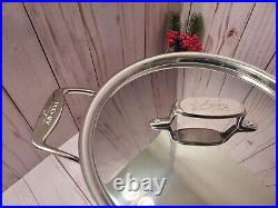 New All Clad D5 8 qt Polished 5-ply Bonded Stainless Steel Stockpot with Lid