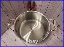 New All Clad D5 8 qt Polished 5-ply Bonded Stainless Steel Stockpot with Lid