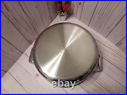 New All Clad D5 8 qt Polished 5-ply Bonded Stainless Steel Stockpot with Lid