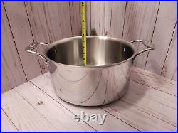 New All Clad D5 8 qt Polished 5-ply Bonded Stainless Steel Stockpot with Lid