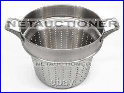 New CALPHALON Premier Nonstick 8 Qt Stockpot with Strainer & Steamer Multipot Set