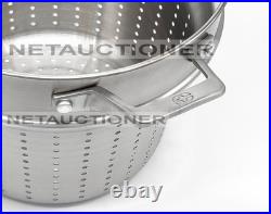 New CALPHALON Premier Nonstick 8 Qt Stockpot with Strainer & Steamer Multipot Set