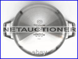 New CALPHALON Premier Space Saving 3 Layer Stainless Steel 6 Qt Stockpot