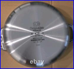 New CALPHALON Premier Space Saving 3 Layer Stainless Steel 6 Qt Stockpot