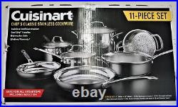 New Cuisinart Chef's Classic 11-Piece Stainless Steel Cookware Set