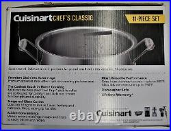 New Cuisinart Chef's Classic 11-Piece Stainless Steel Cookware Set