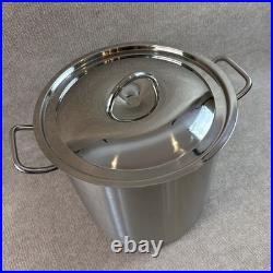 New Eneron Turbo Pot 39 Qt Stock Pot withLid Commercial Restaurant Stainless Steel