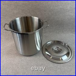New Eneron Turbo Pot 39 Qt Stock Pot withLid Commercial Restaurant Stainless Steel