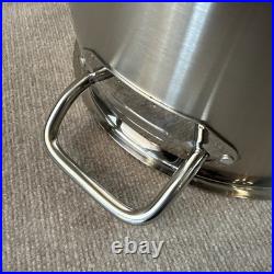 New Eneron Turbo Pot 39 Qt Stock Pot withLid Commercial Restaurant Stainless Steel