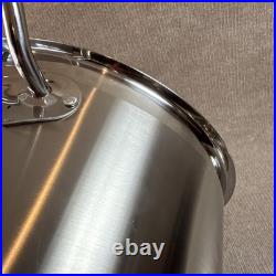 New Eneron Turbo Pot 39 Qt Stock Pot withLid Commercial Restaurant Stainless Steel