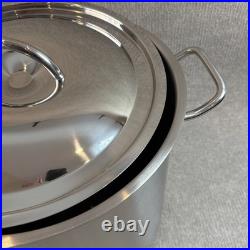 New Eneron Turbo Pot 39 Qt Stock Pot withLid Commercial Restaurant Stainless Steel