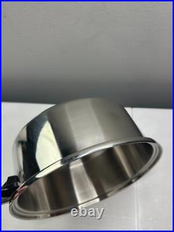 New Inkor T304 Pot and Lid 5-Ply Multi-core Stainless Steel Cookware USA 4 QT