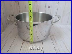 New Mauviel 1830 M'COOK 2.6 mm 6.2 qt 5-ply Stainless Steel Stewpan with Lid