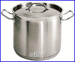 New Professional Commercial Grade 18/8 Stainless Steel Stock Pot WithLid