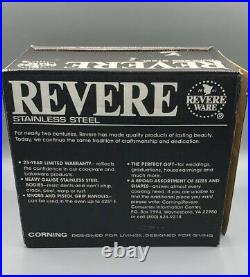 New Revere Ware Tri-Ply 6 Qt Stock Pot & Lid Disc Bottom Stainless Steel 1801 IL