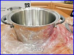 New Royal Prestige 4 Qt Stock Pot Steamer LID 5 Ply Surgical Stainless Waterless