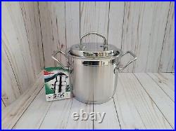 New Silga Teknika 16 cm Soup Pot 18/10 Stainless Steel Stockpot 2.6 qt with Tag New Silga Teknika 16 cm Soup Pot 18/10 Stainless Steel Stockpot 2.6 qt with Tag