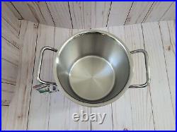 New Silga Teknika 16 cm Soup Pot 18/10 Stainless Steel Stockpot 2.6 qt with Tag New Silga Teknika 16 cm Soup Pot 18/10 Stainless Steel Stockpot 2.6 qt with Tag