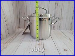 New Silga Teknika 16 cm Soup Pot 18/10 Stainless Steel Stockpot 2.6 qt with Tag New Silga Teknika 16 cm Soup Pot 18/10 Stainless Steel Stockpot 2.6 qt with Tag