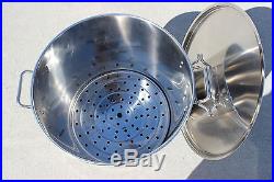 New Stainless Steel Stock Pot Home Brew Kettle Mash Tun with Steamer Insert