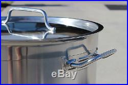 New Triply Bottom Stainless Steel Stock Pot Cookware Home Brew Kettle Mash Tun