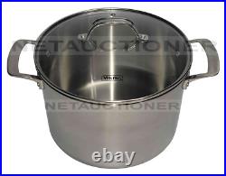 New VIKING 3-Ply Stainless Steel 8Qt Stockpot/Soup Pot & Glass Lid Professional New VIKING 3-Ply Stainless Steel 8Qt Stockpot/Soup Pot & Glass Lid Professional