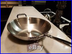 New Williams Sonoma Ruffoni Hammered Stainless Steel Wok Pot Pan Stock
