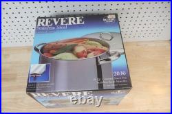 Nice New / NOS Vintage Revere Ware Stainless Steel Stock Pot 10 Qt. Model 2030