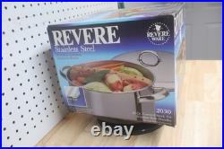 Nice New / NOS Vintage Revere Ware Stainless Steel Stock Pot 10 Qt. Model 2030