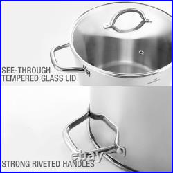 Nickel Free Stainless Steel Stockpot 20QT Cooking Pot Lobster Soup Boiling New